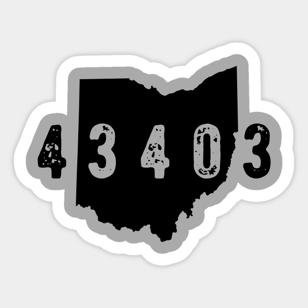 43403 zip code Ohio Bowling Green Sticker by OHYes